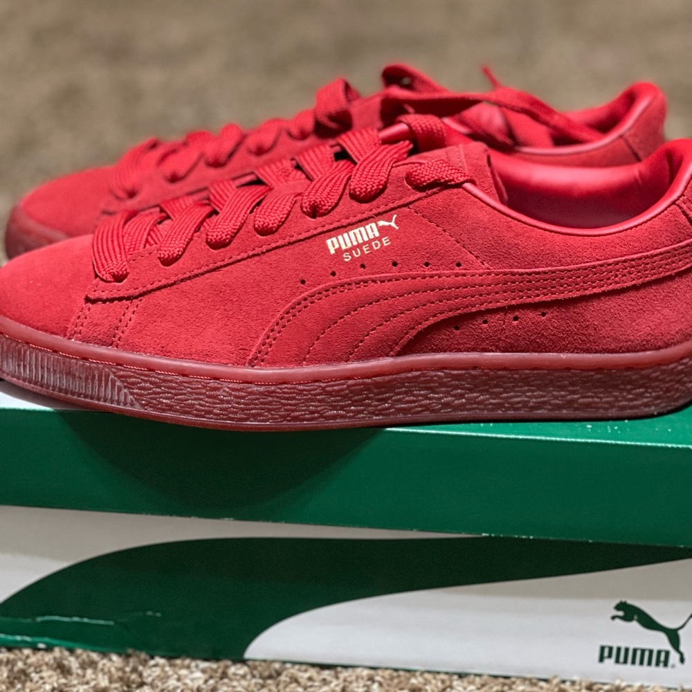 Suede classic mono gold